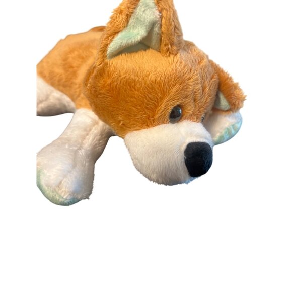 Animal Adventure Plush Dog Stuffed Animal Toy Brown White Green Heart Paws 9" - Picture 2 of 6